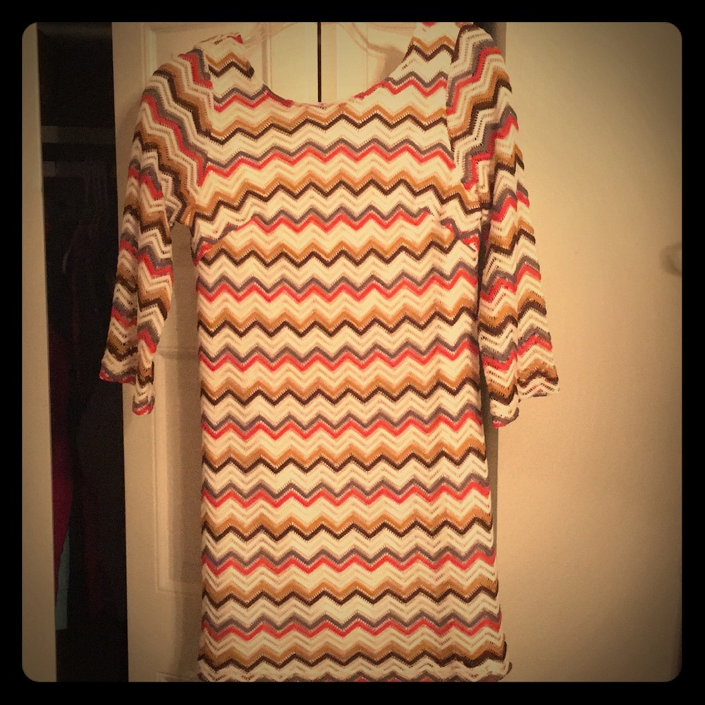 Multicolored chevron dress NWT